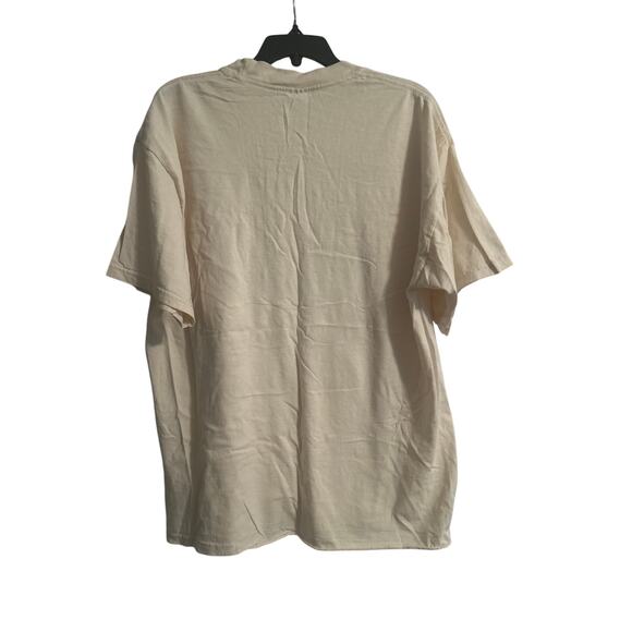 NWOT Gildan Heavy Weight Cotton Cream Color Black Pride T Shirt Size XL - Picture 3 of 5